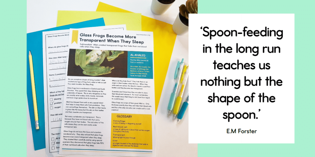 Spoon feeding quote