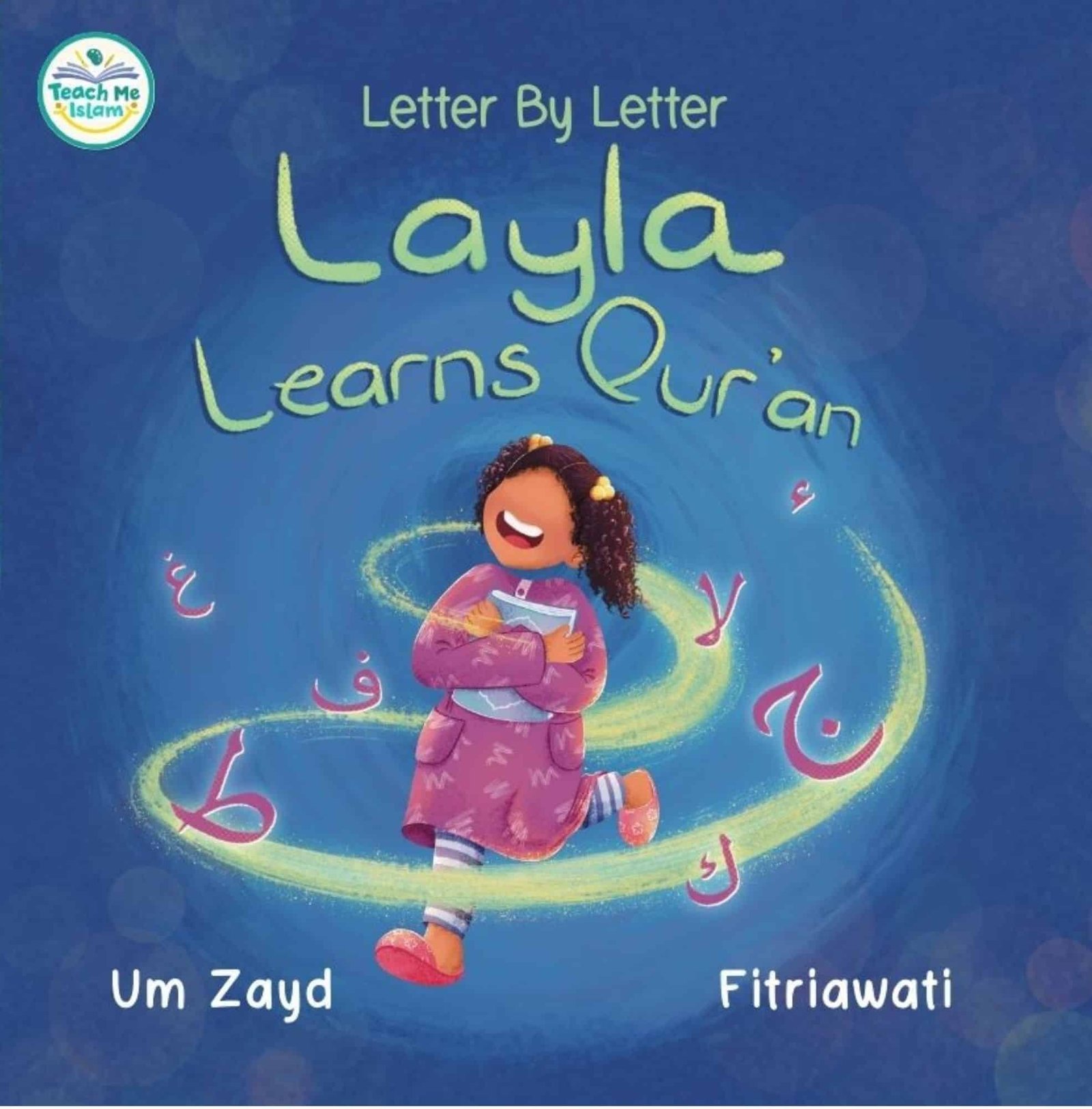Layla Learns Quran Cover with the main character smiling and holding her mushaf
