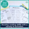 Islamic reading comprehension worksheets on Salman Al-Farsi showing vocabulary, inference, and grammar activities aligned with the UK National Curriculum