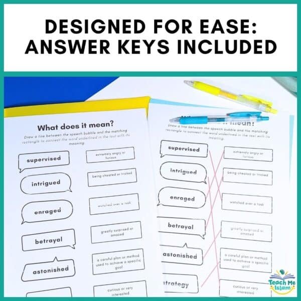 Answer keys for Salman al-Farsi worksheets