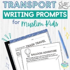 Transport-Themed Islamic Guided Writing Pack