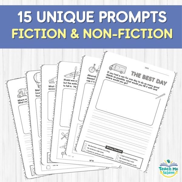 Transport-Themed Islamic Guided Writing Pack