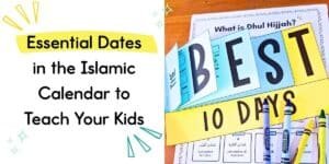 an interactive folding paper project with large letters spelling "BEST" over a yellow banner that reads "10 DAYS," placed over calendar worksheets and crayons.
